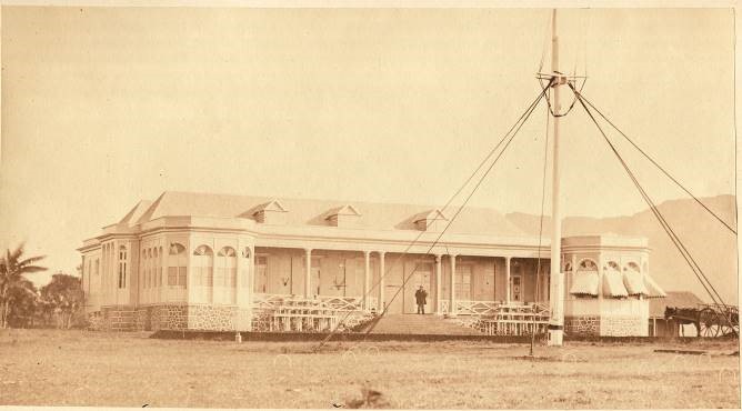 John Alves Arbuthnot in front of the office in Madras}