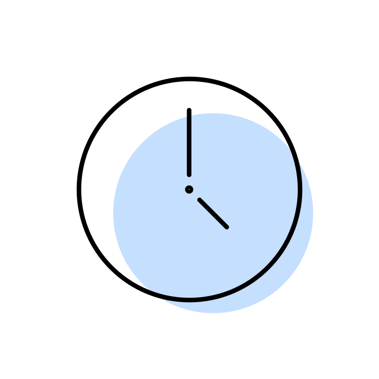 Icon of clock on wall