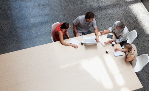 Business people meeting at conference table