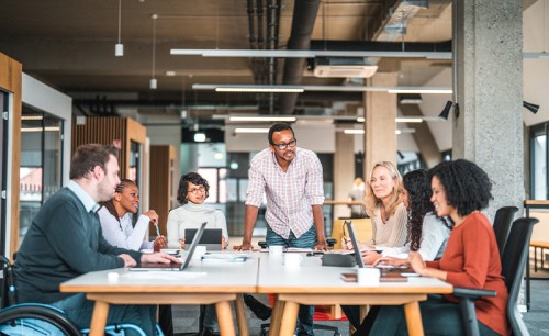 Team working in the office