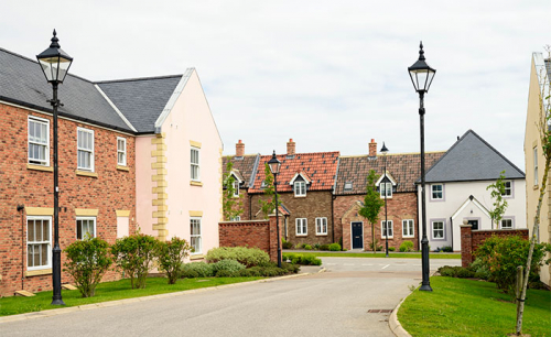 Houses on a well-kept street