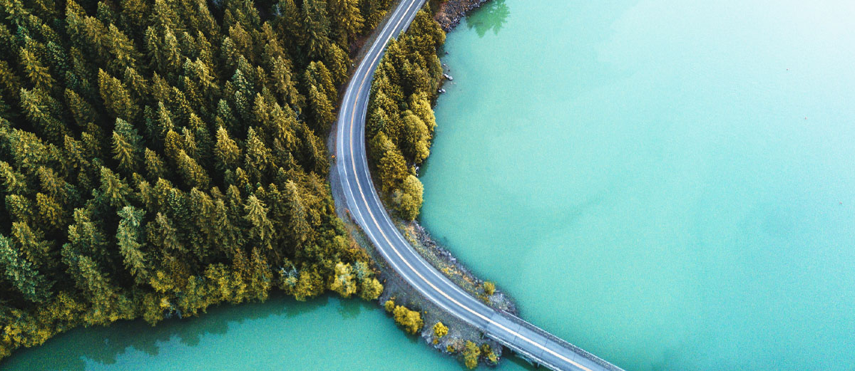 Diablo Lake aerial view