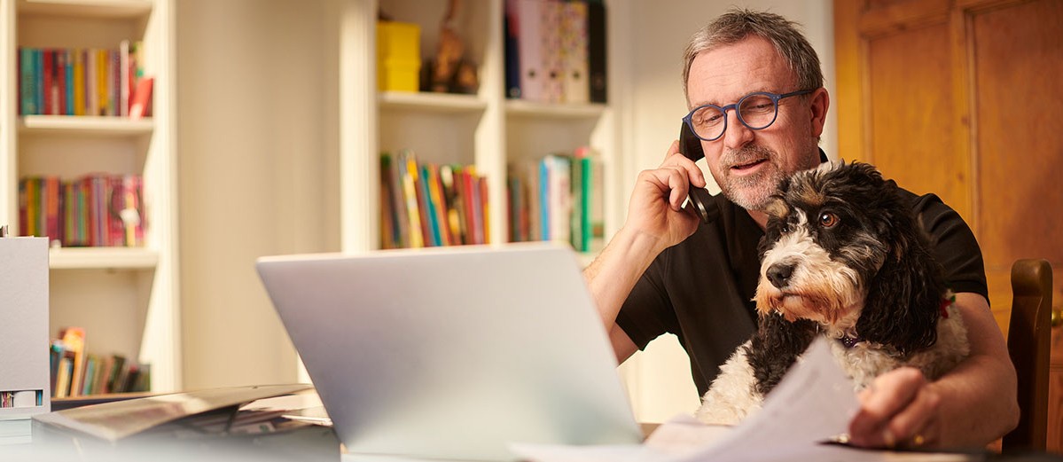 Man on his laptop