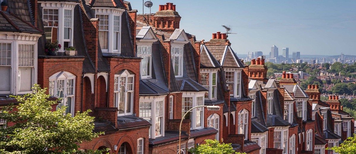 View across city of London from Muswell Hill