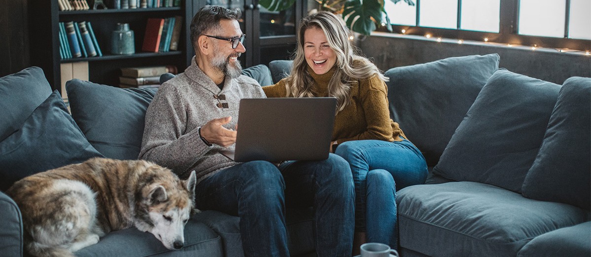 Couple at home