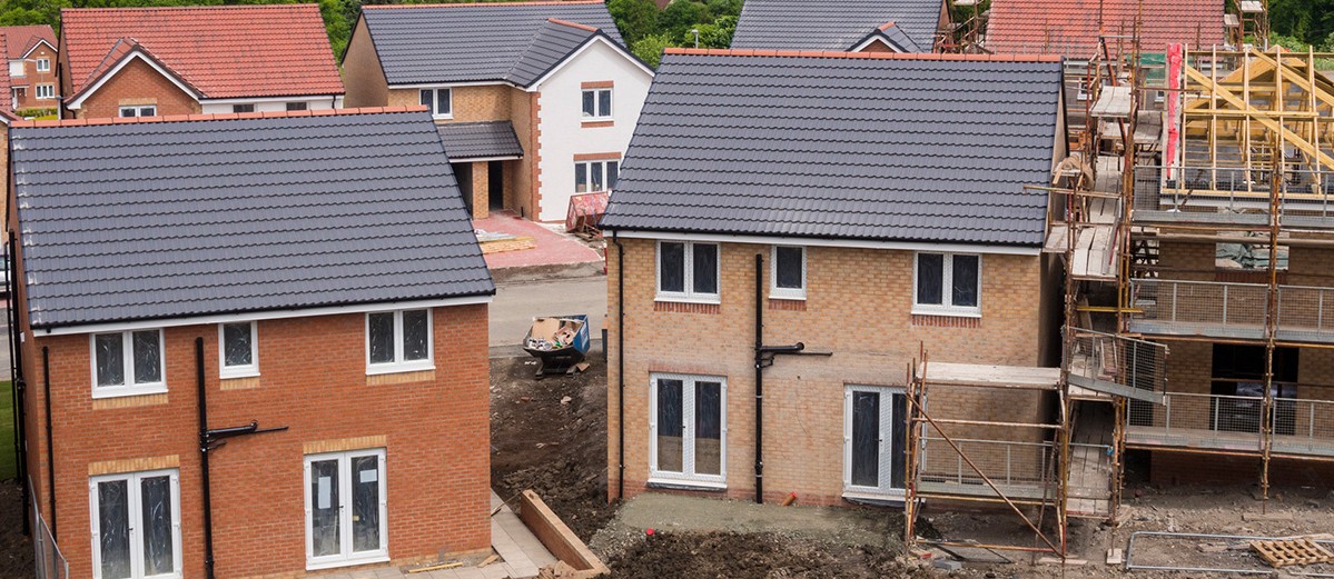 Houses under construction
