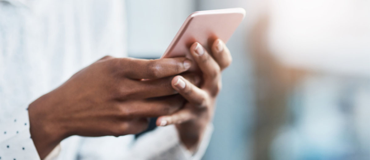 Woman using smartphone