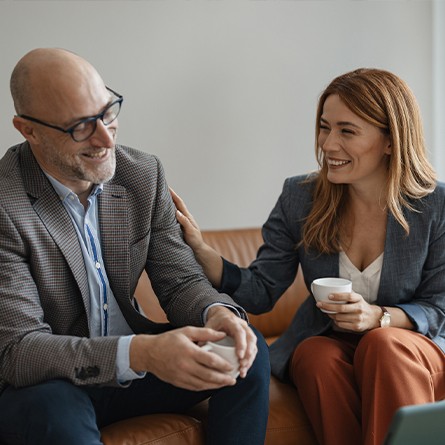 Friendly Business Meeting with Coffee Break 