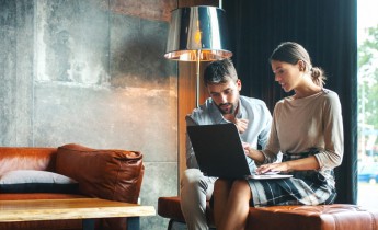 Couple working from home