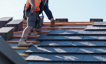 Builder on roof