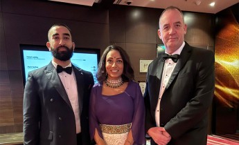 From L-R: Rahul Gohil, Sherelle Sehangara and Justin Snoxell at the Asian Business Awards