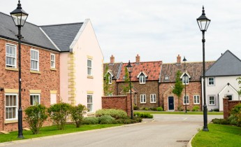 Terraced houses in a village