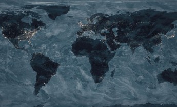 Satellite image of world map