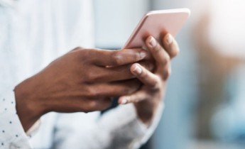 Woman using smartphone