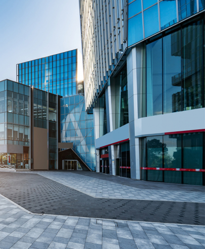 Exterior of a modern office building