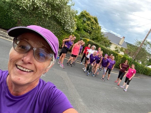 Tracey Stronghill with her running club